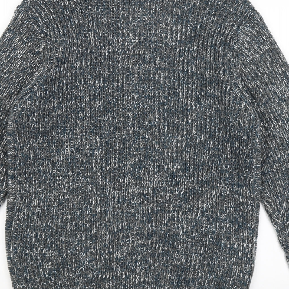 HOPENLIFE Mens Blue   Cardigan Jumper Size L