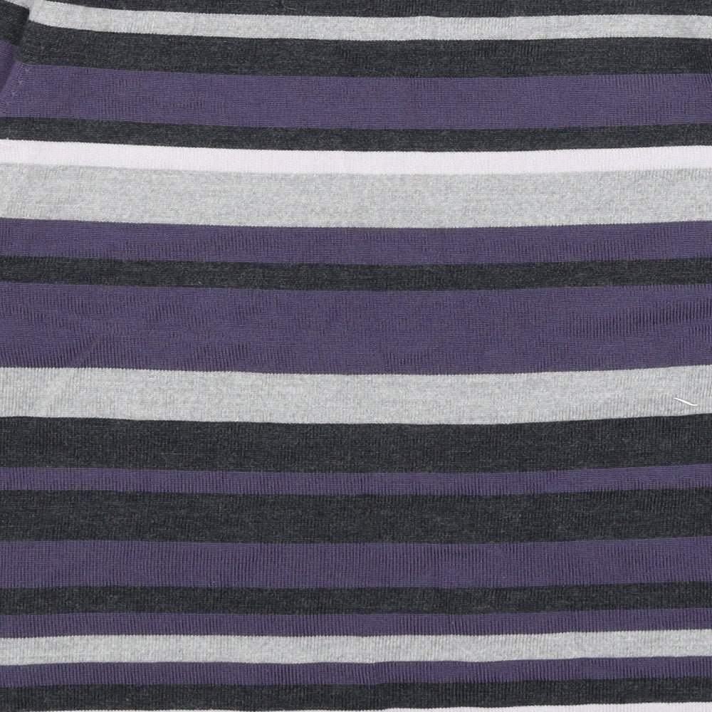David Nieper Womens Grey Striped  Pullover Jumper Size 12