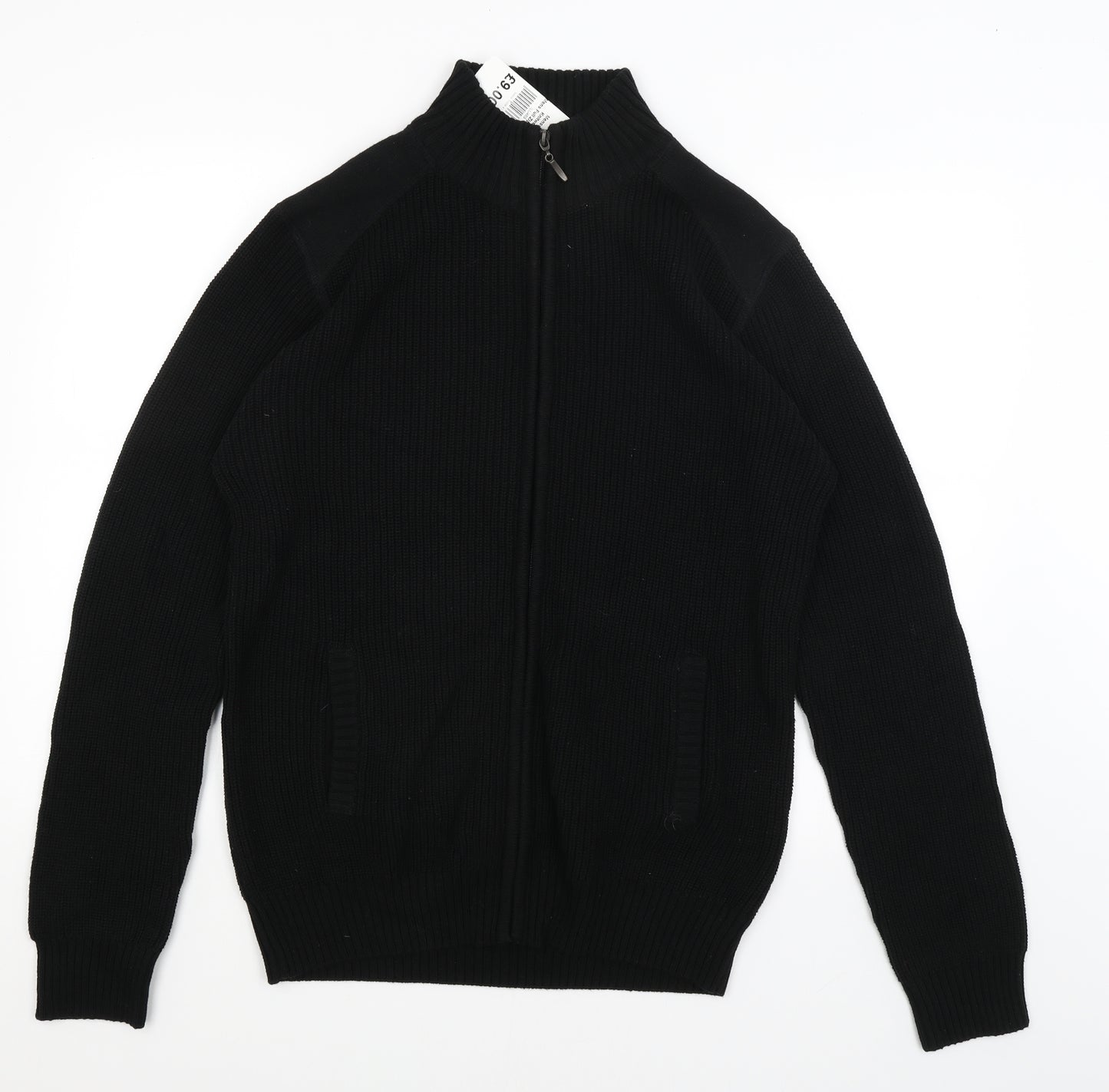 F&F Mens Black   Full Zip Jumper Size XL