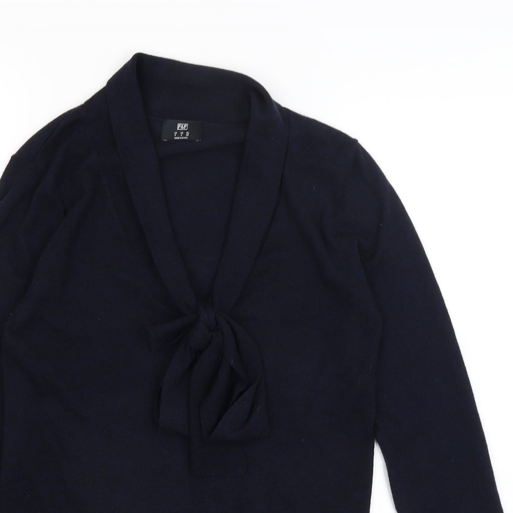 F&F Womens Blue   Pullover Jumper Size 8