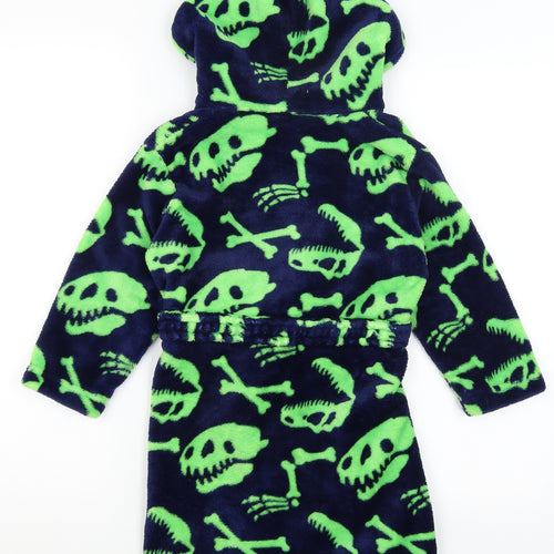 Mini Kidz Boys Blue Solid   Gown Size 4-5 Years  - Dinosaur bones