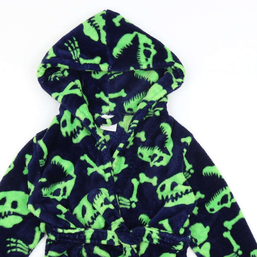 Mini Kidz Boys Blue Solid   Gown Size 4-5 Years  - Dinosaur bones