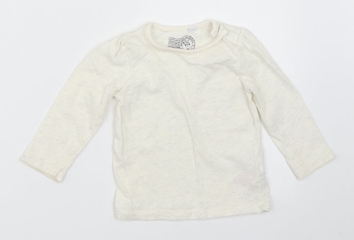 Blue Zoo Girls Ivory Basic T-Shirt Size 9-12 Months