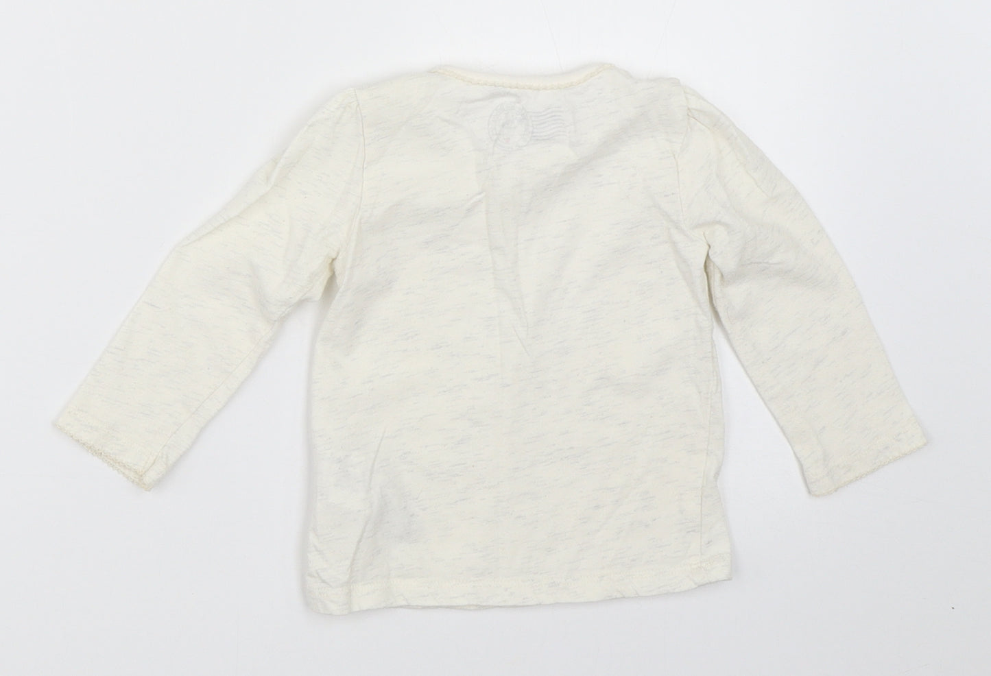 Blue Zoo Girls Ivory   Basic T-Shirt Size 9-12 Months