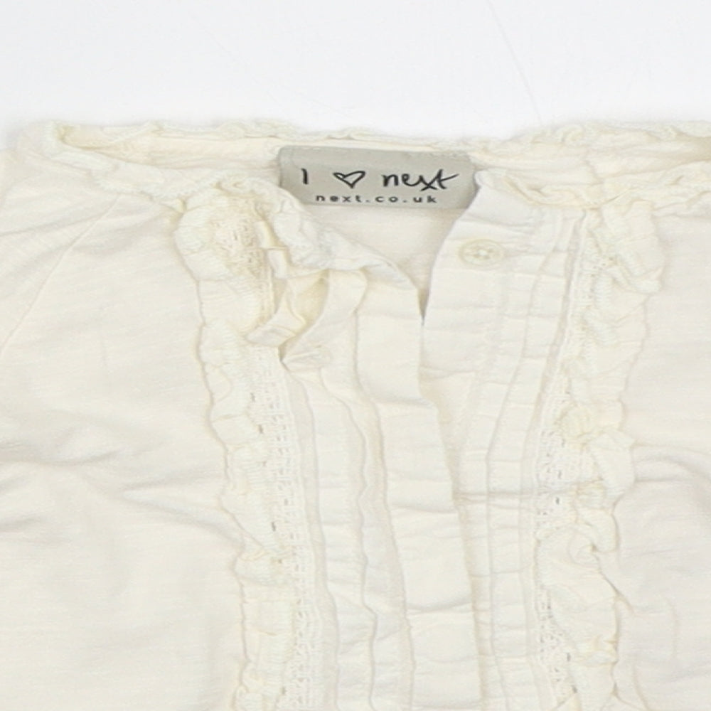 NEXT Girls Ivory   Basic Button-Up Size 9-12 Months
