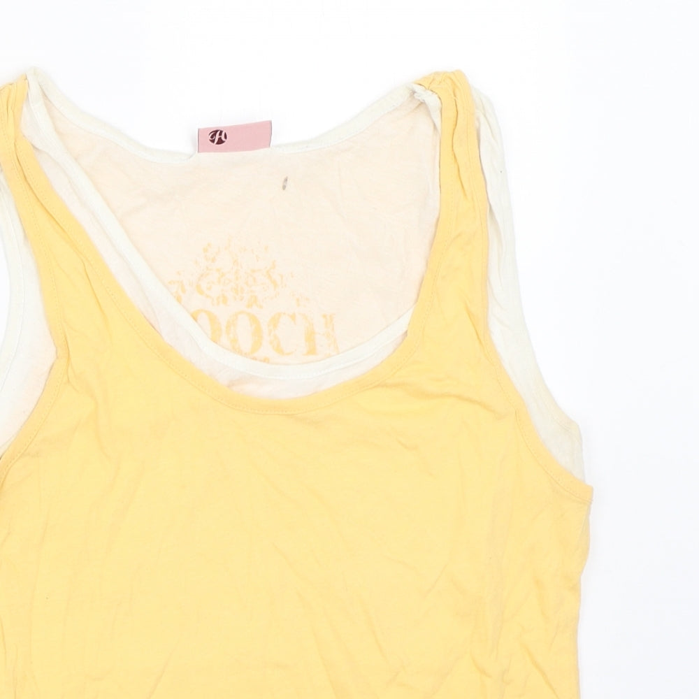 HOOCH Womens Yellow   Basic Tank Size 8