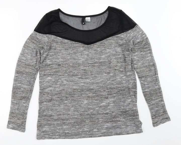 H&M Womens Grey   Pullover Jumper Size M