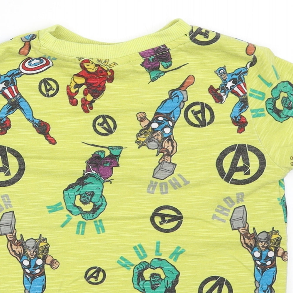 Marvel Boys Green   Basic T-Shirt Size 3-4 Years  - Marvel Superheroes