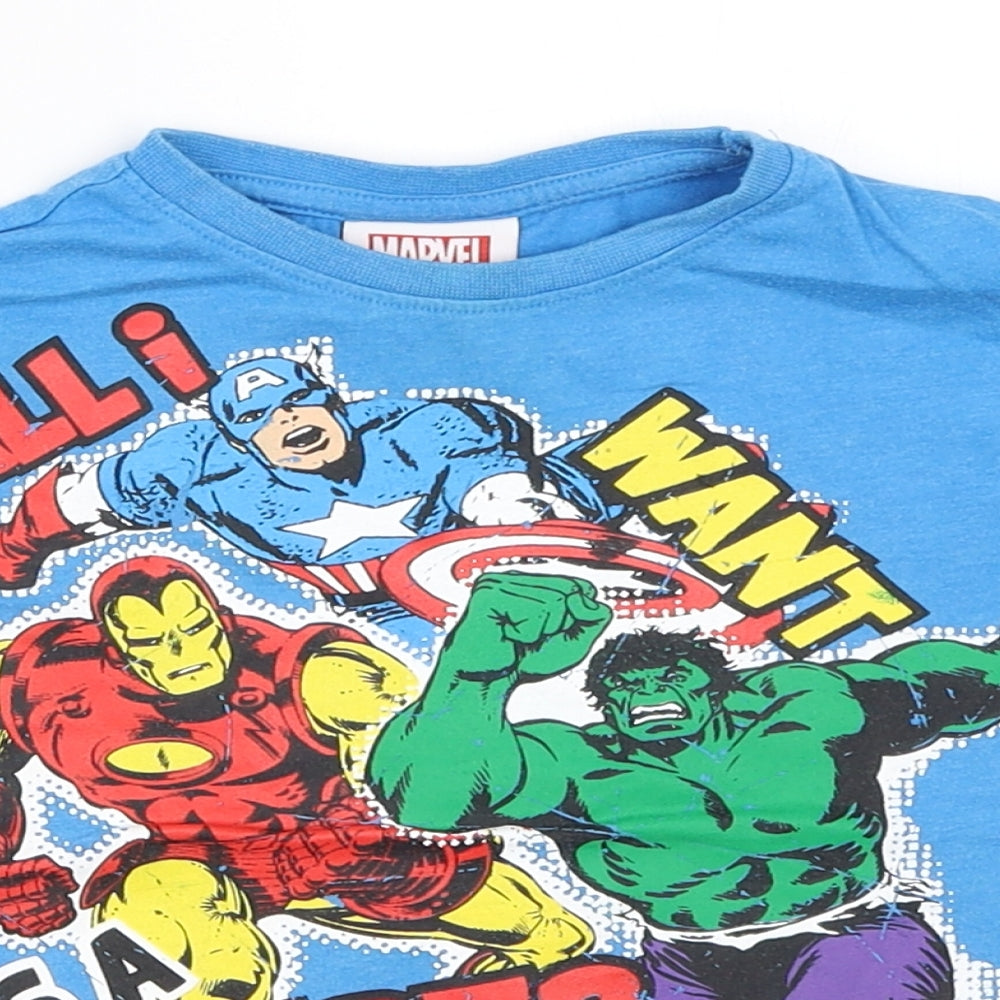 Marvel Comics Boys Blue   Basic T-Shirt Size 3 Years  - Marvel Superheroes