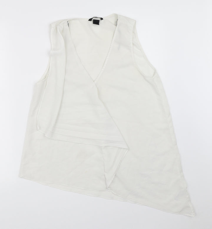 H&M Womens White Basic Blouse Size 40