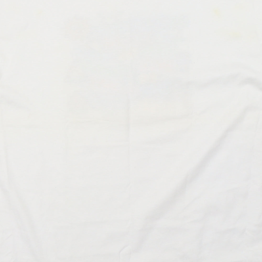Preworn Womens White   Basic T-Shirt Size 12  - Lanzarote