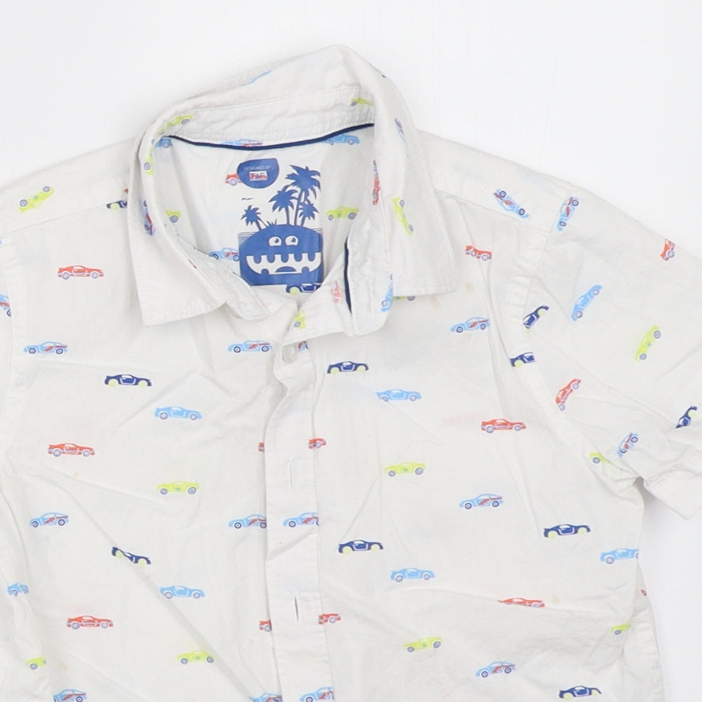 F&F Boys White   Basic Button-Up Size 3-4 Years