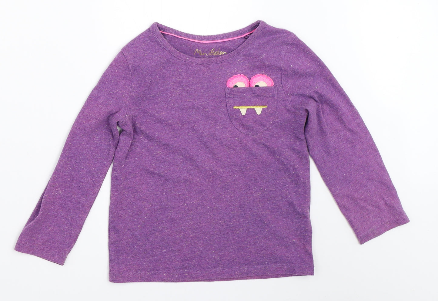 Mini Boden Girls Purple   Basic T-Shirt Size 5-6 Years
