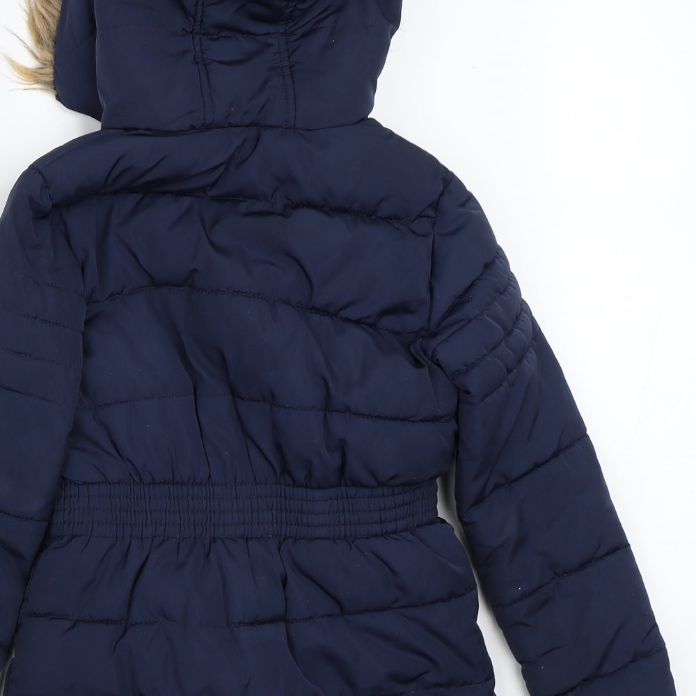 Nutmeg Girls Blue   Overcoat Coat Size 8-9 Years