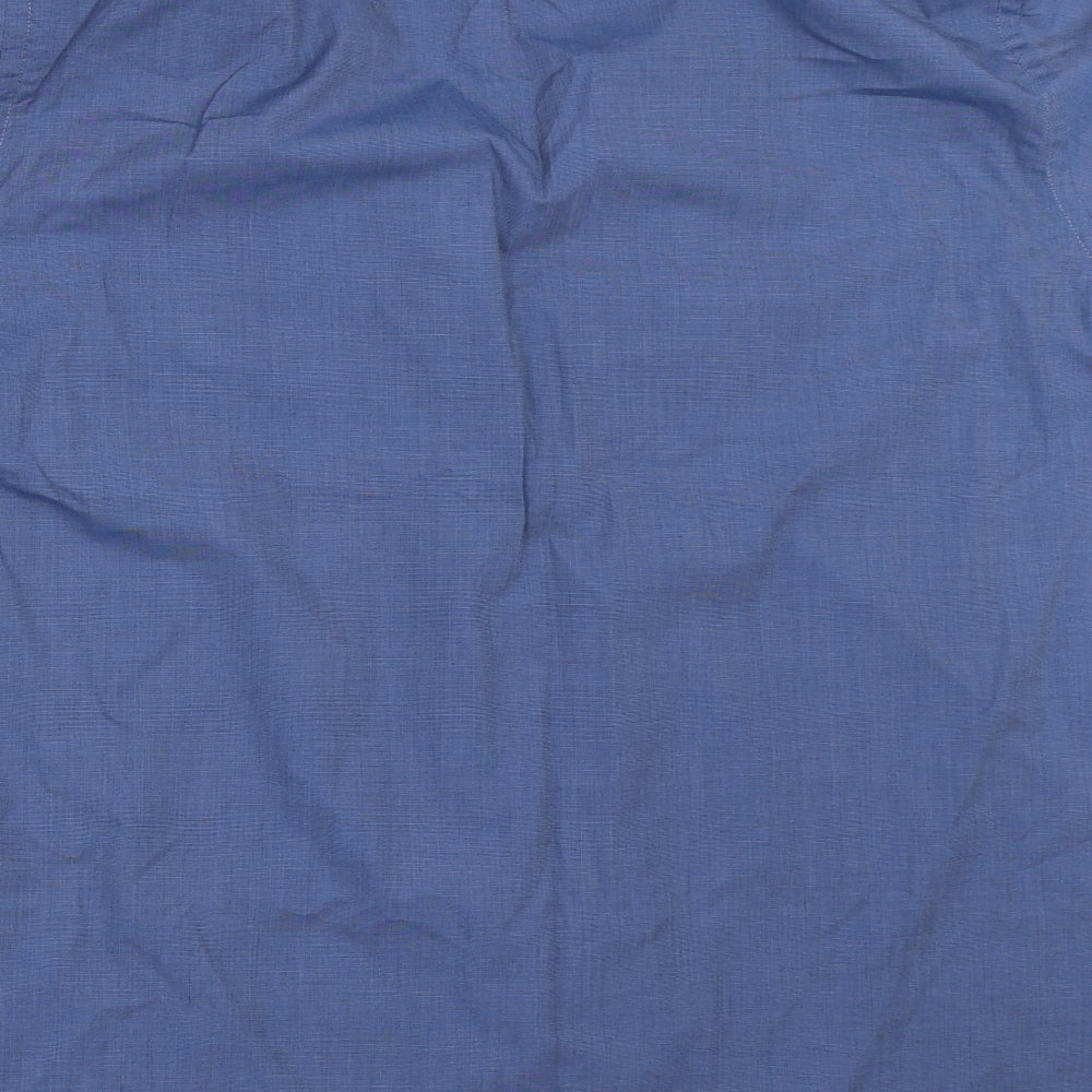 Thomas Nash Mens Blue    Button-Up Size 16.5