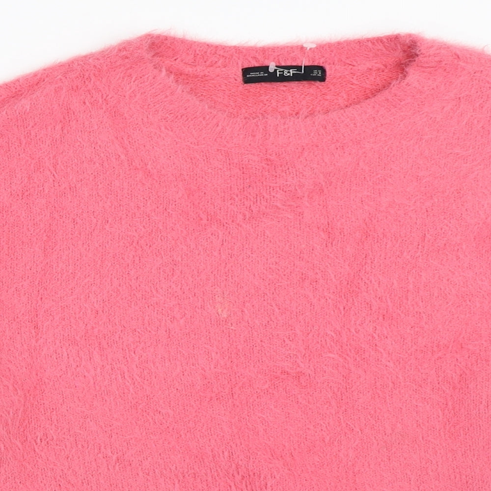 F&F Womens Pink   Pullover Jumper Size 12