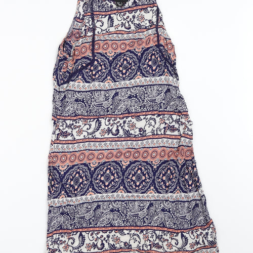 Atmosphere Womens Blue Geometric  Tank Dress  Size 8