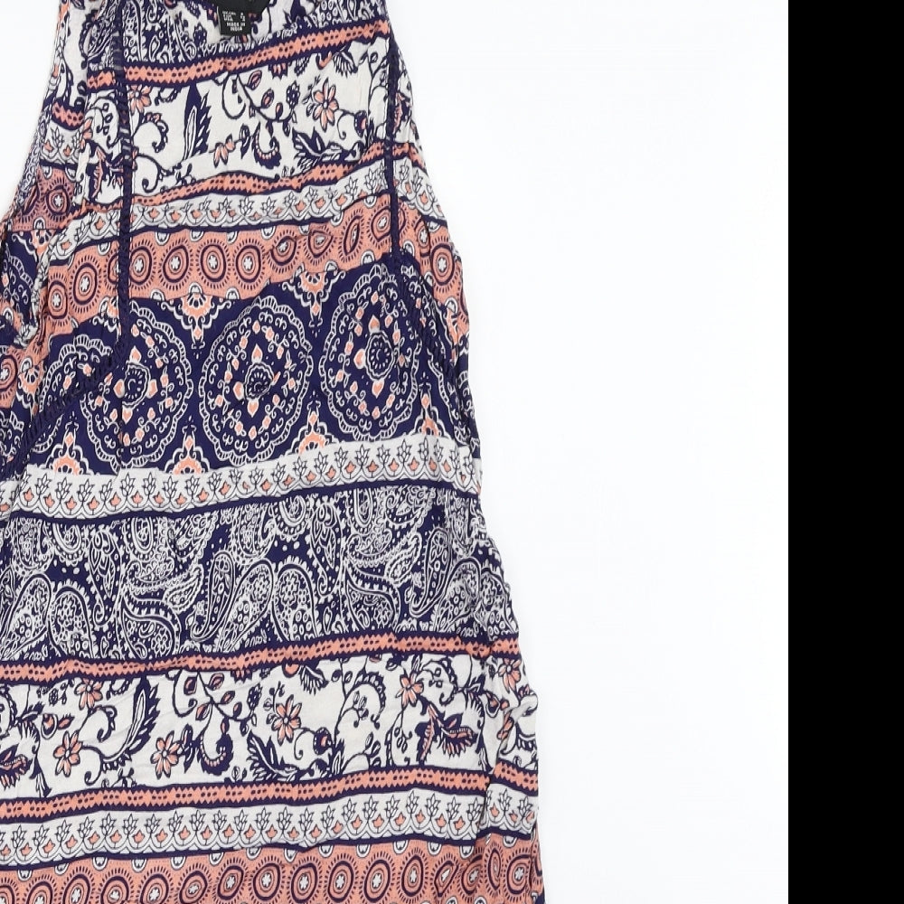 Atmosphere Womens Blue Geometric  Tank Dress  Size 8