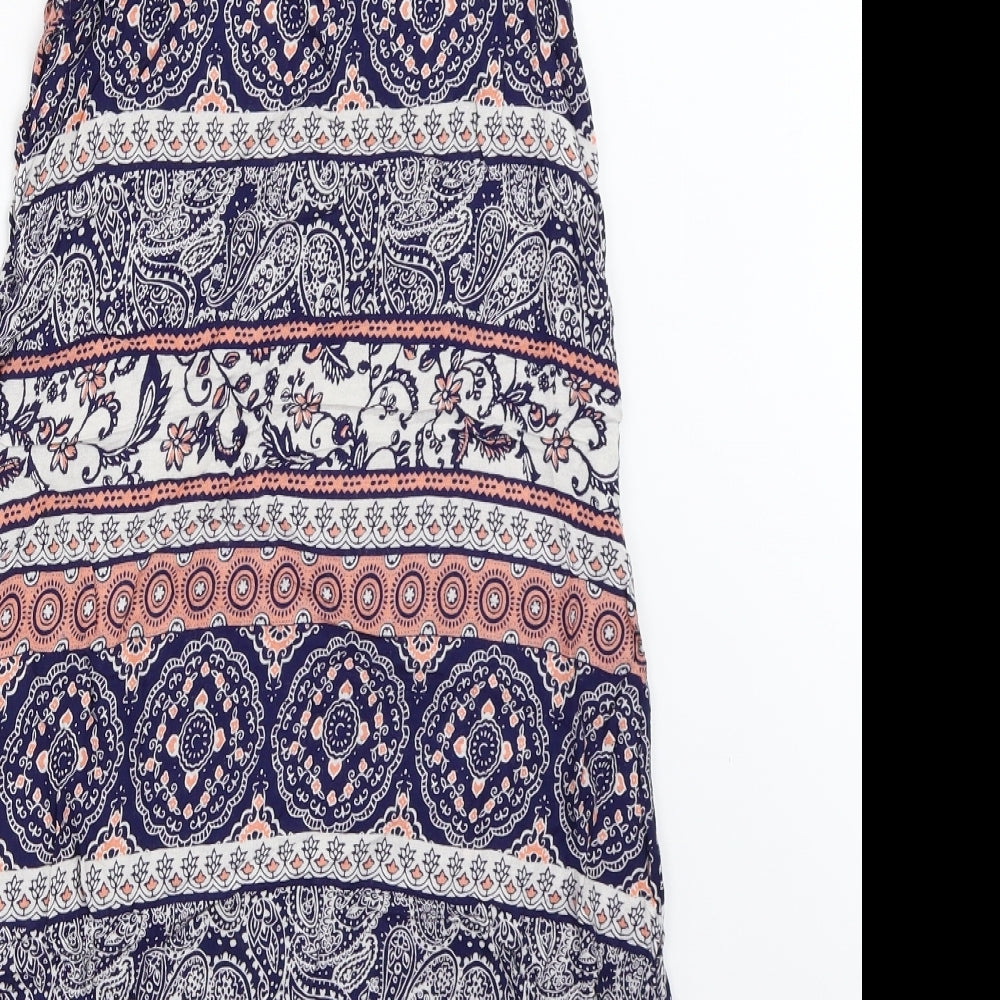 Atmosphere Womens Blue Geometric  Tank Dress  Size 8