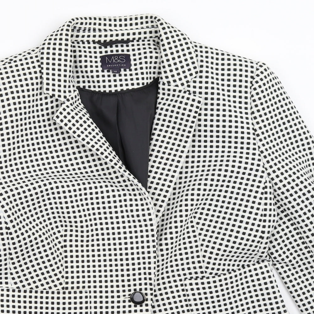 Marks and Spencer Womens White   Jacket Blazer Size 12
