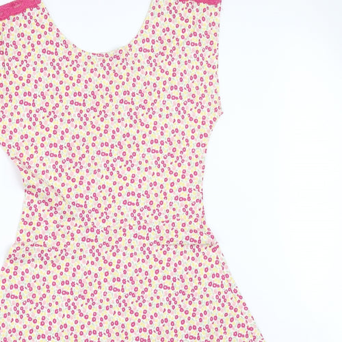 Me & You Womens Pink Floral  Fit & Flare  Size 8