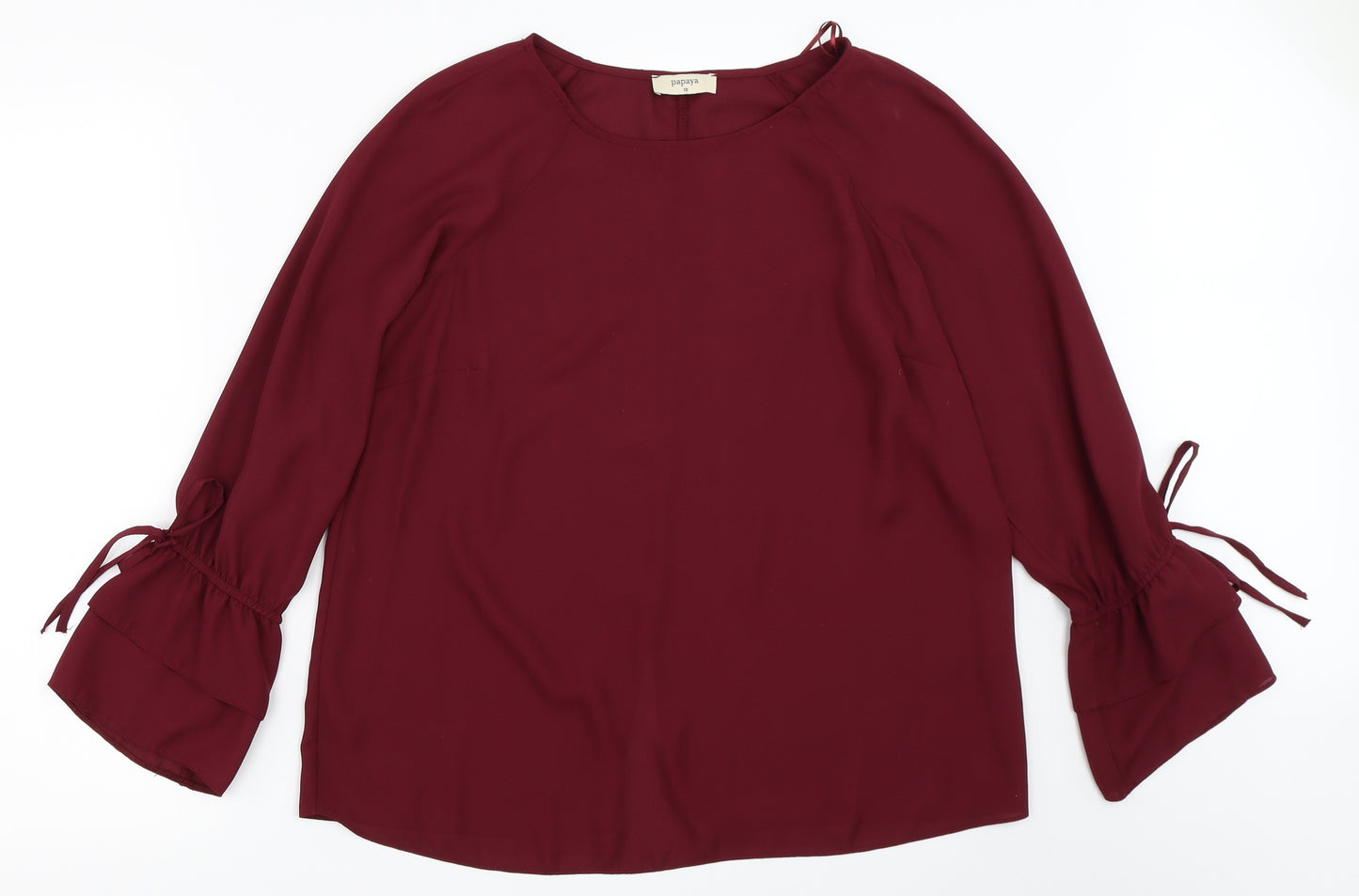 Papaya Womens Red   Basic Blouse Size 10