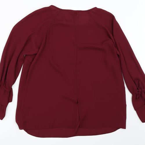 Papaya Womens Red   Basic Blouse Size 10