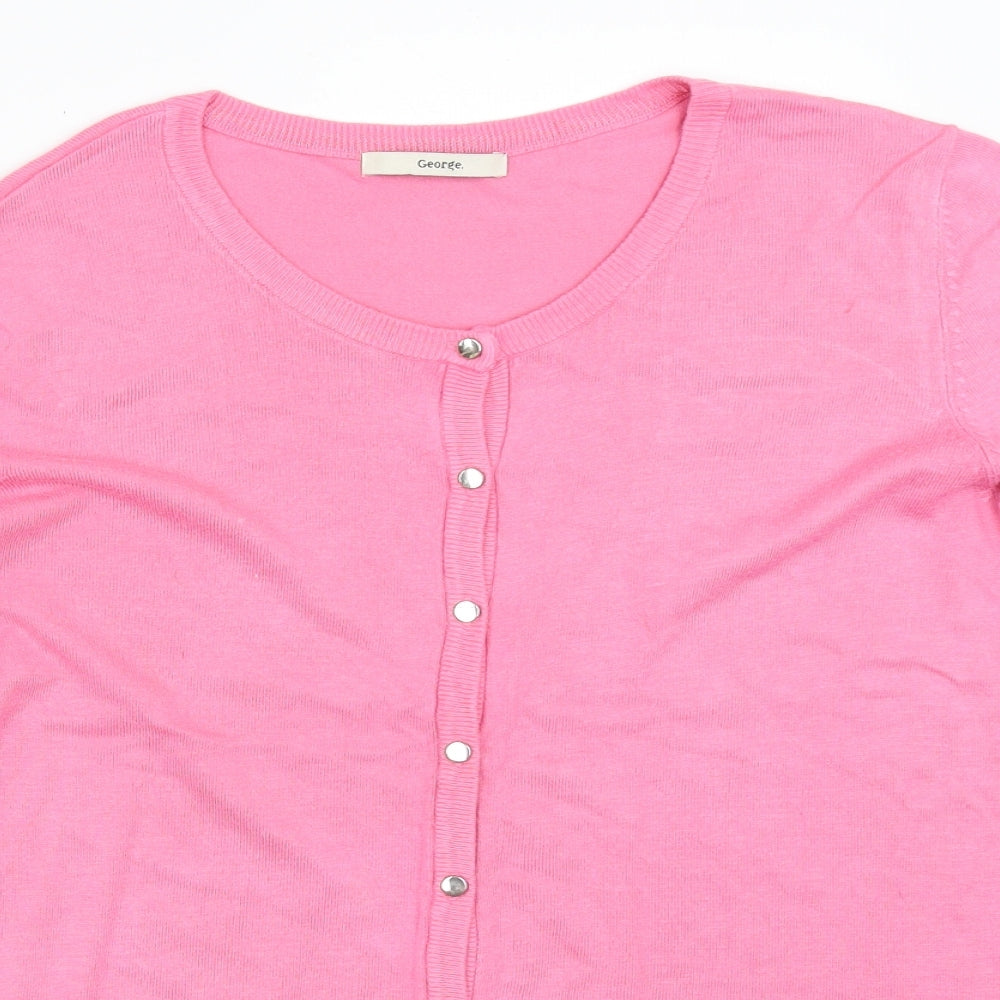 George Womens Pink   Cardigan Jumper Size 10