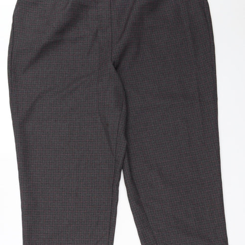 BM Womens Grey   Cropped Trousers Size 18 L24.5 in