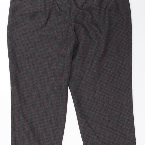 BM Womens Grey   Cropped Trousers Size 18 L24.5 in