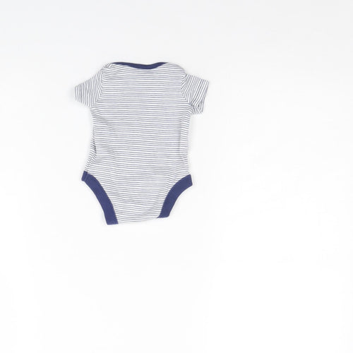 F&F Baby Blue Striped  Babygrow One-Piece Size 0-3 Months