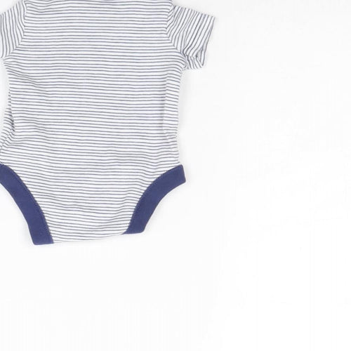 F&F Baby Blue Striped  Babygrow One-Piece Size 0-3 Months