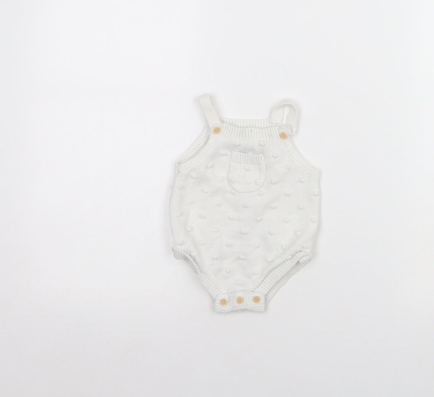 George Baby White   Babygrow One-Piece Size 0-3 Months