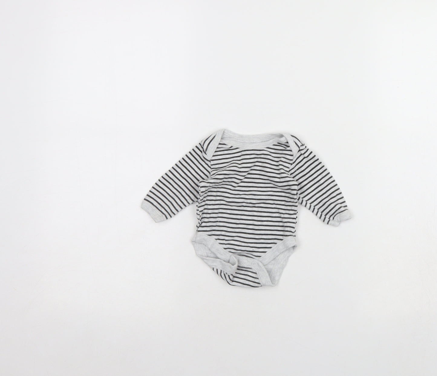 Primark Baby Grey Striped  Babygrow One-Piece Size 0-3 Months