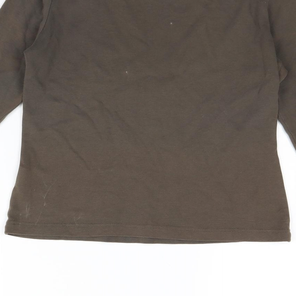 Mex Womens Brown   Basic Blouse Size M