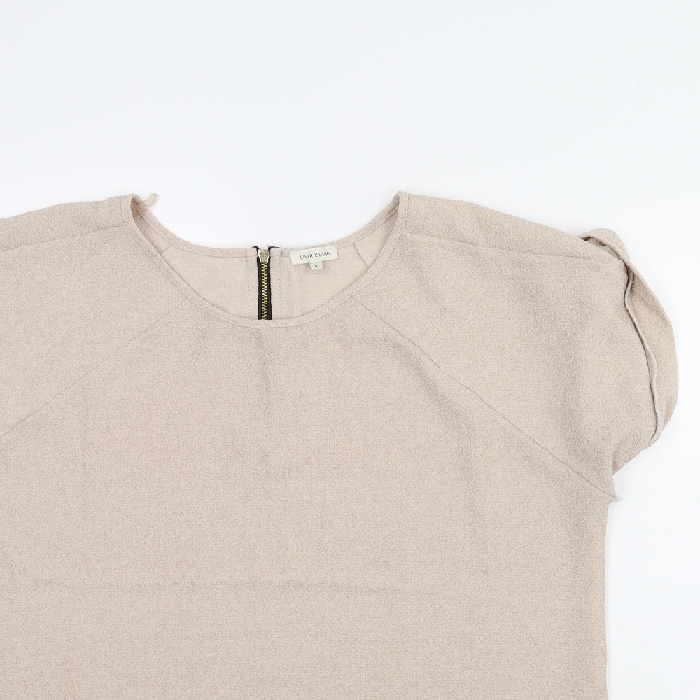 River Island Womens Beige   Basic Blouse Size 16