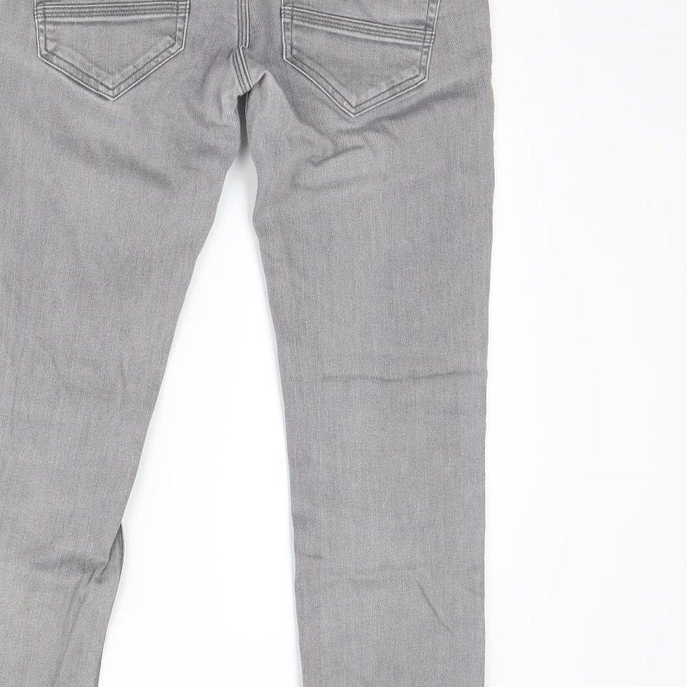 Burton Mens Grey  Denim Straight Jeans Size 34 L32 in
