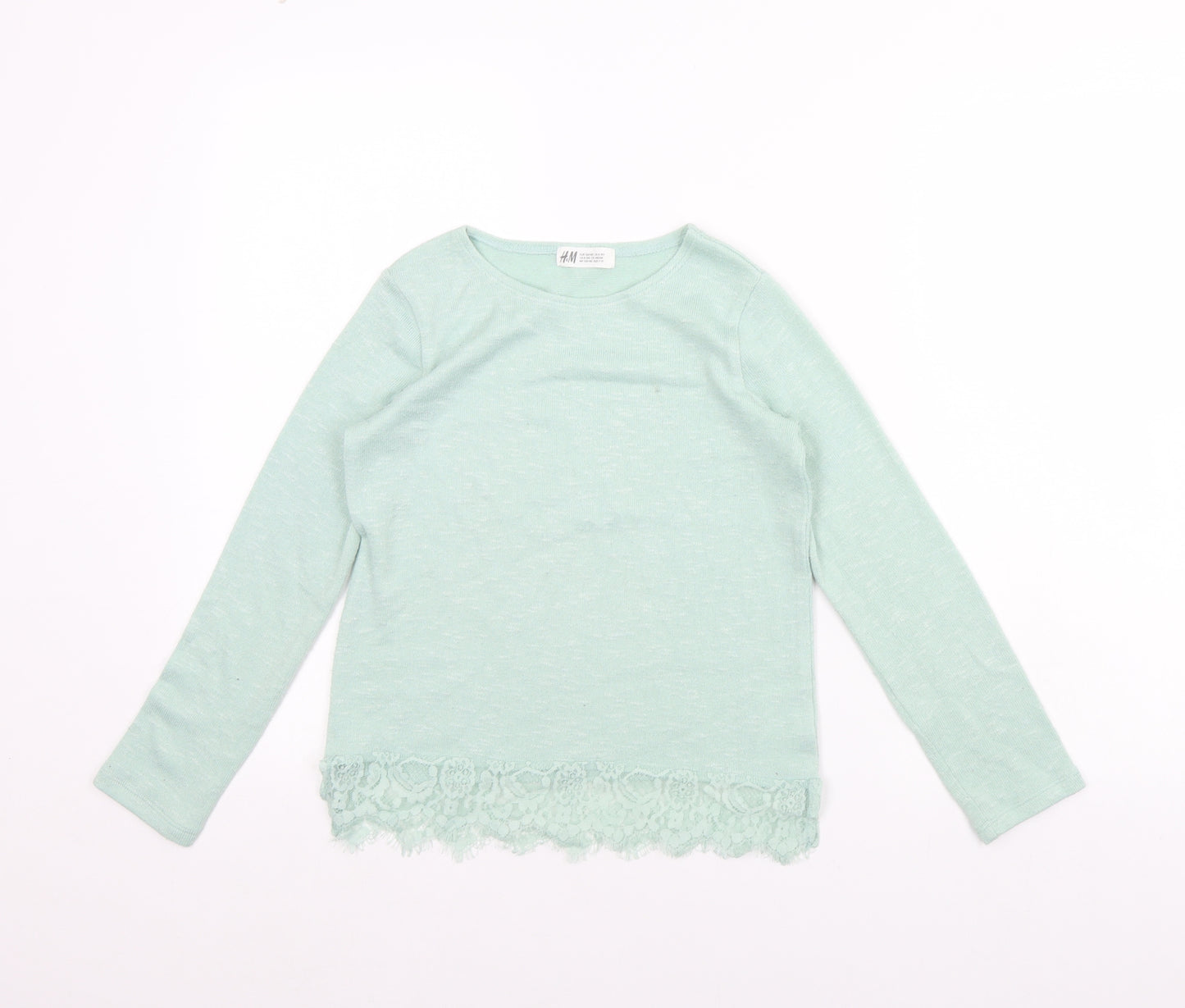 H&M Girls Green   Pullover Jumper Size 8 Years