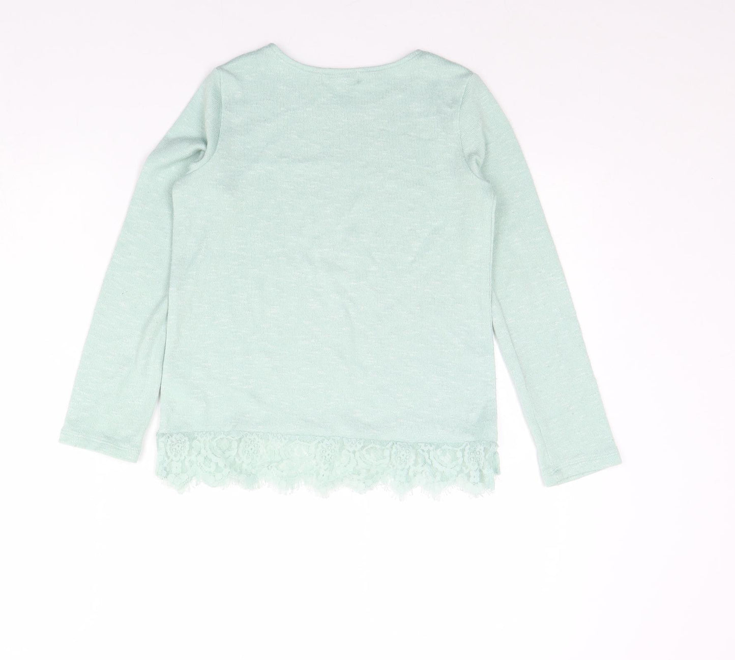 H&M Girls Green   Pullover Jumper Size 8 Years