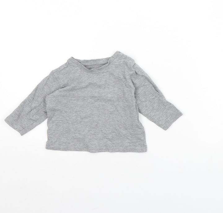 M&S Baby Grey   Basic Blouse Size 3-6 Months
