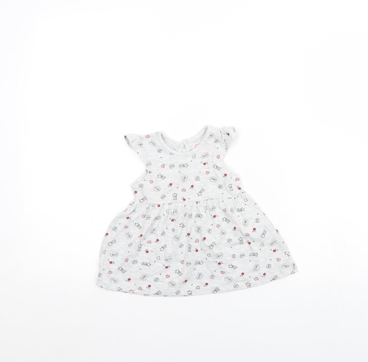 Primark Girls Grey Spotted  Fit & Flare  Size 3-6 Months