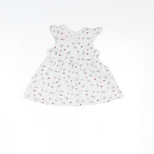 Primark Girls Grey Spotted  Fit & Flare  Size 3-6 Months