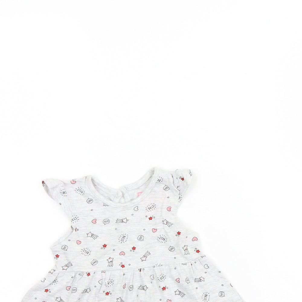 Primark Girls Grey Spotted  Fit & Flare  Size 3-6 Months