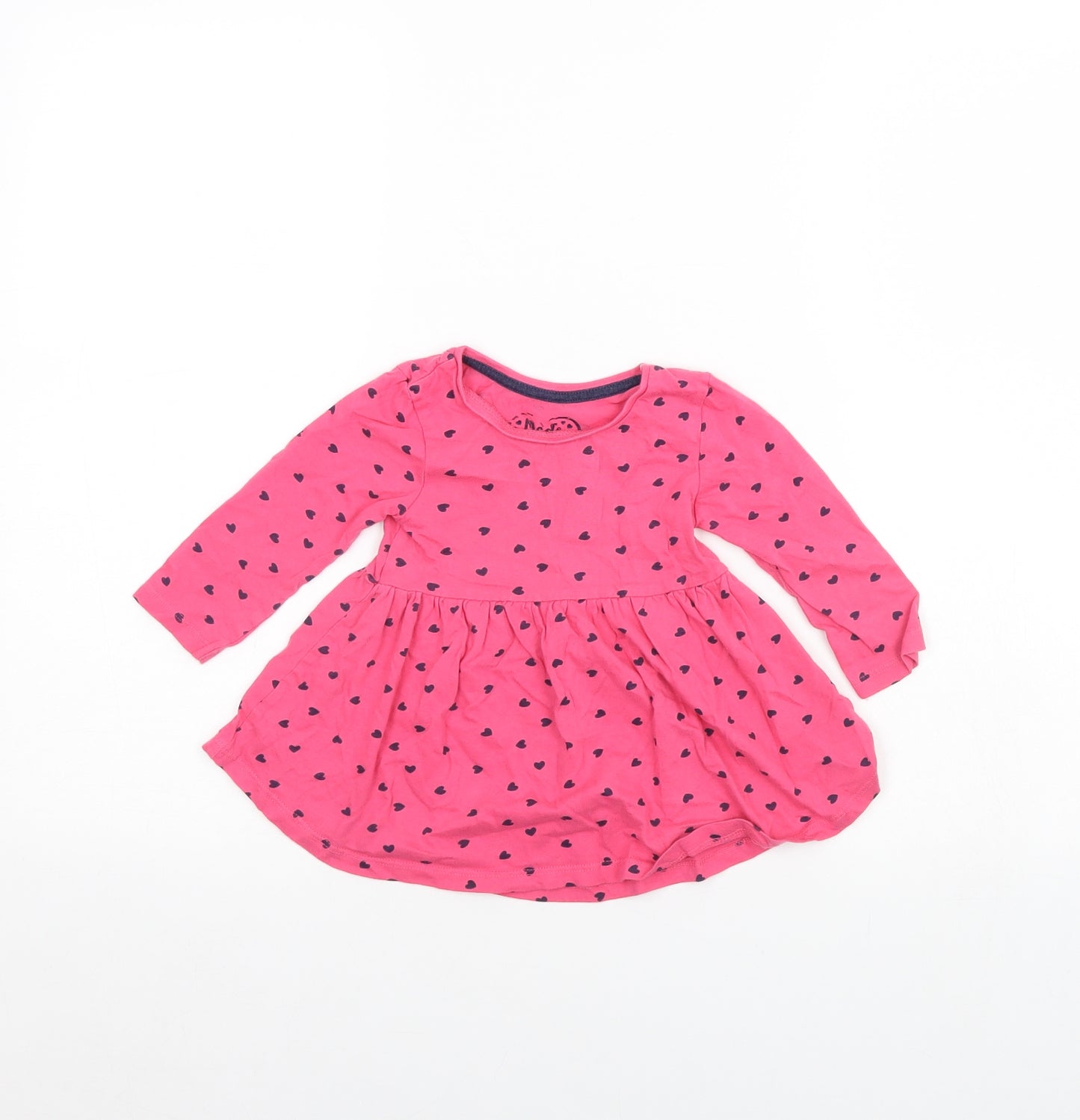 Young Dimension Girls Pink Spotted  Fit & Flare  Size 9-12 Months