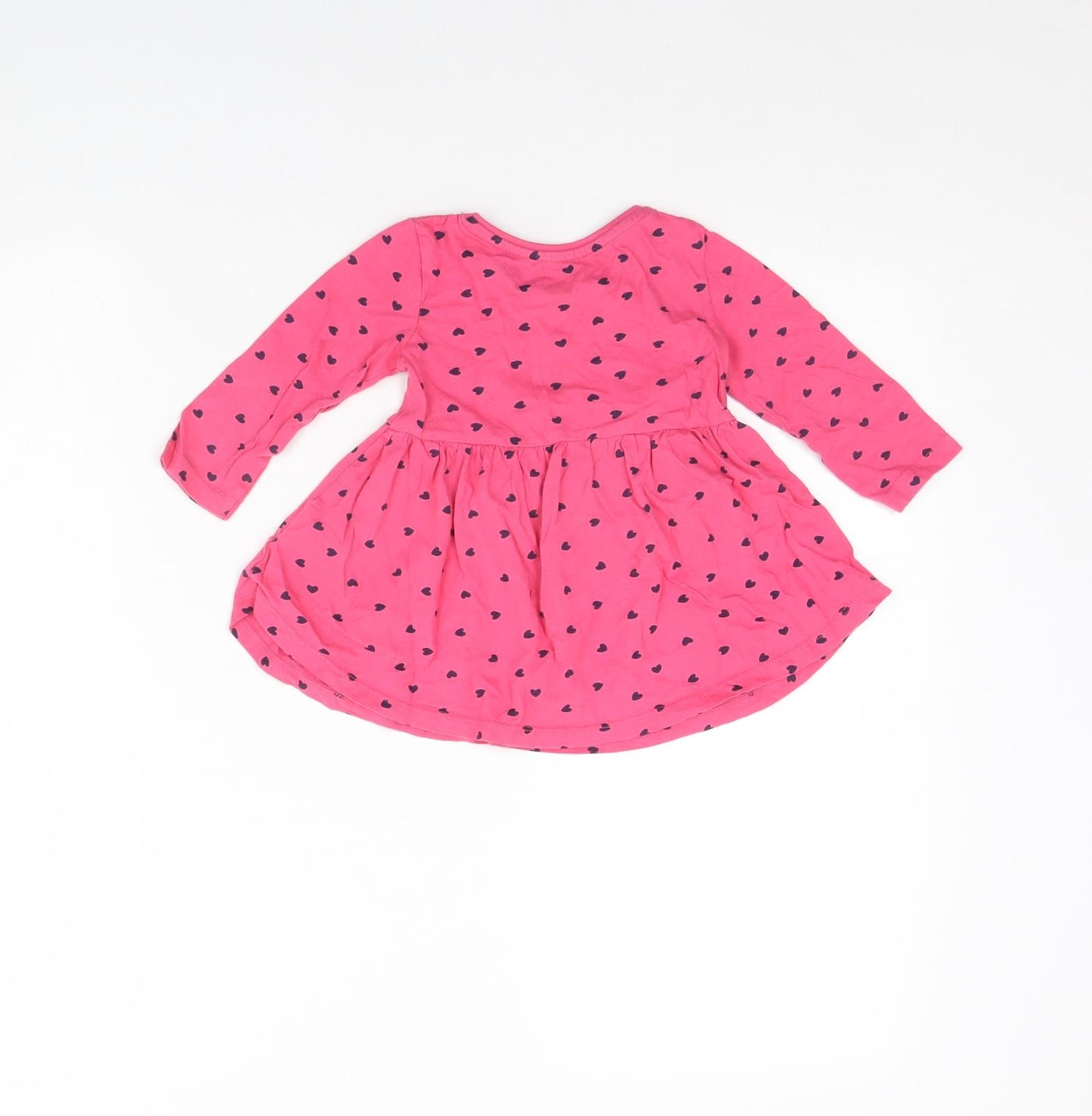 Young Dimension Girls Pink Spotted  Fit & Flare  Size 9-12 Months