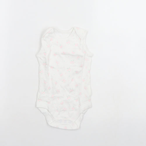 TU Baby White Floral  Babygrow One-Piece Size 3-6 Months