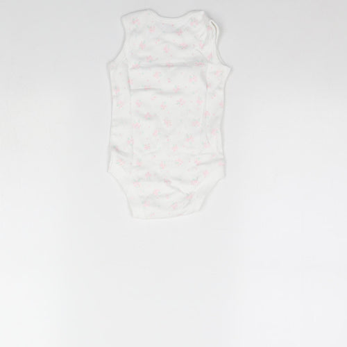 TU Baby White Floral  Babygrow One-Piece Size 3-6 Months