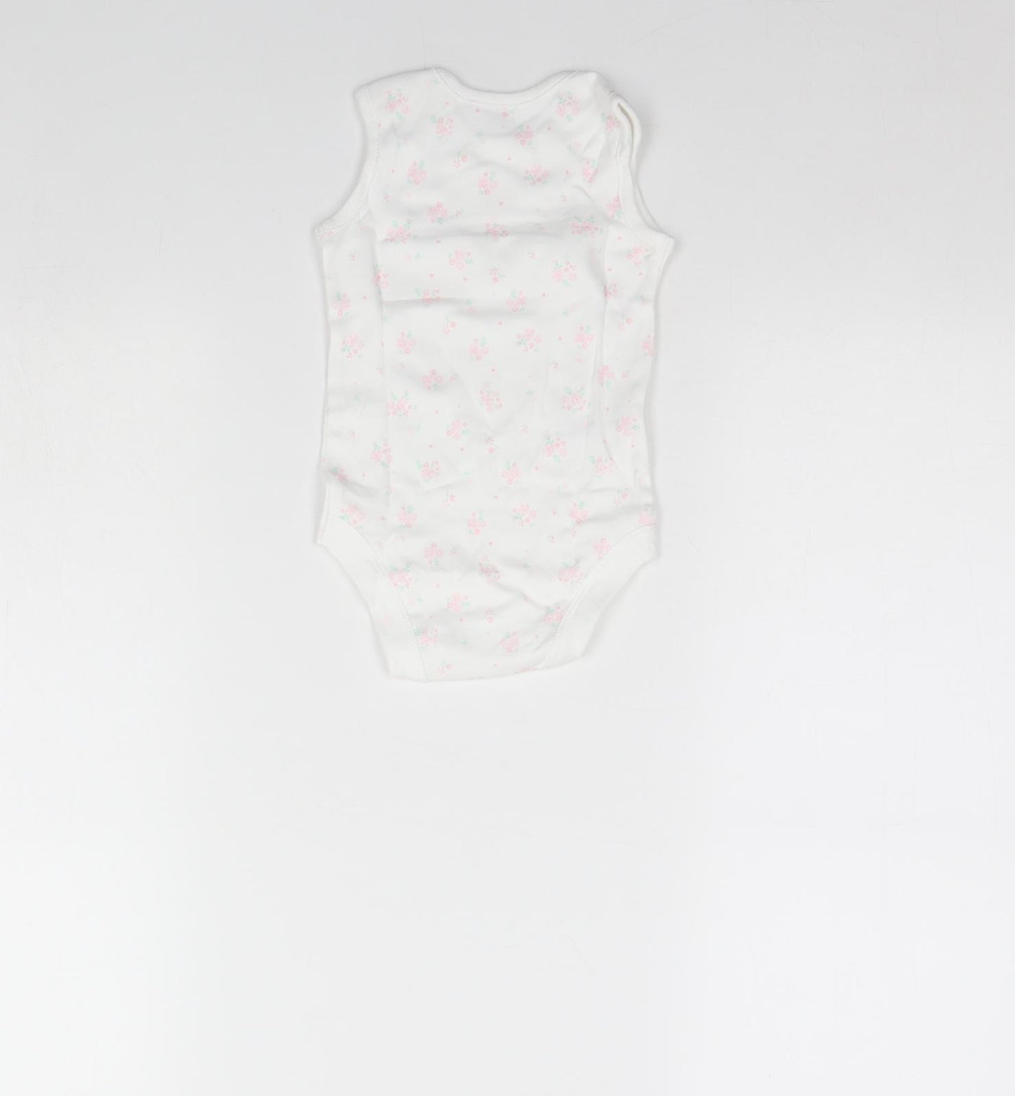 TU Baby White Floral  Babygrow One-Piece Size 3-6 Months