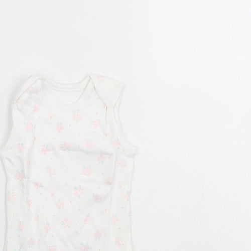TU Baby White Floral  Babygrow One-Piece Size 3-6 Months