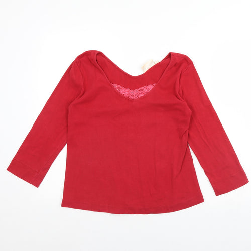 Adini Womens Red   Basic Blouse Size M
